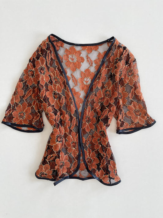 Lace Sheer Shrug-Bust 34