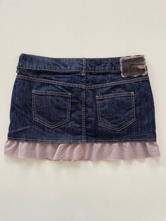 Y2k Denim Skirt-Waist 32
