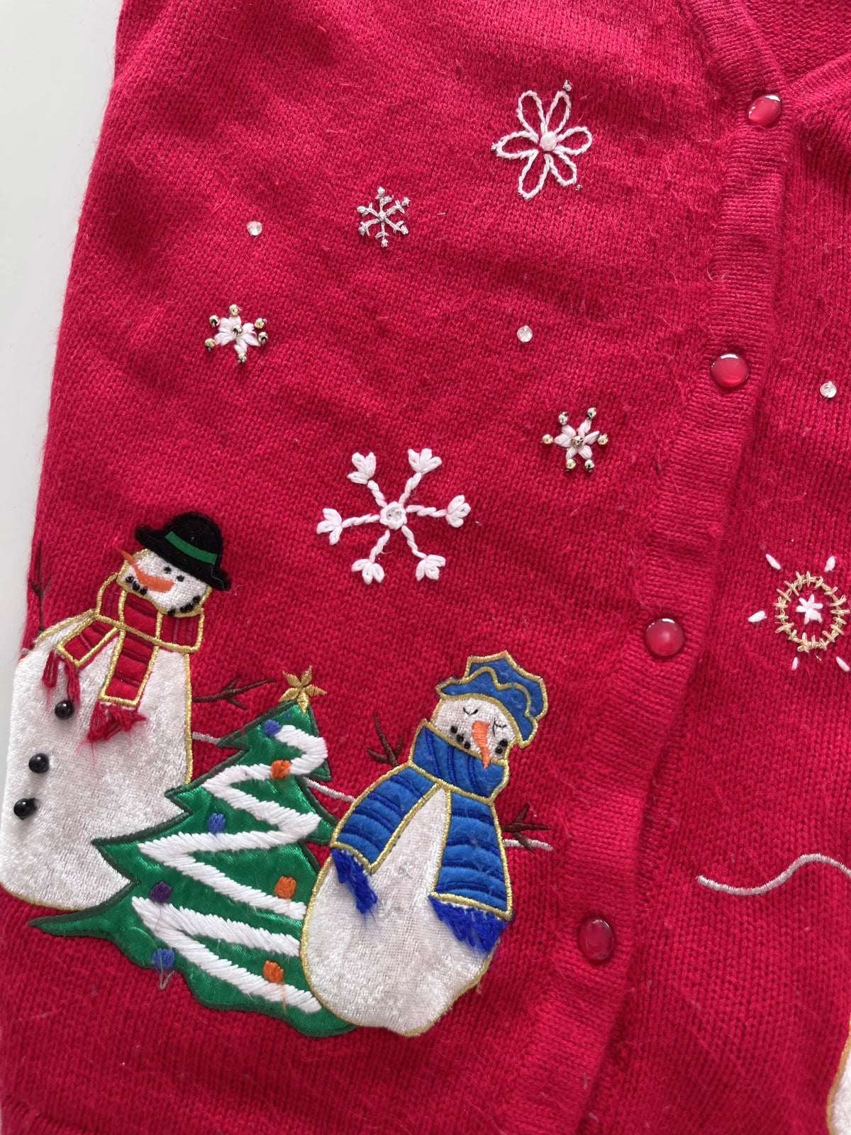 Christmas Embroidered Vest Sweater-Bust 46