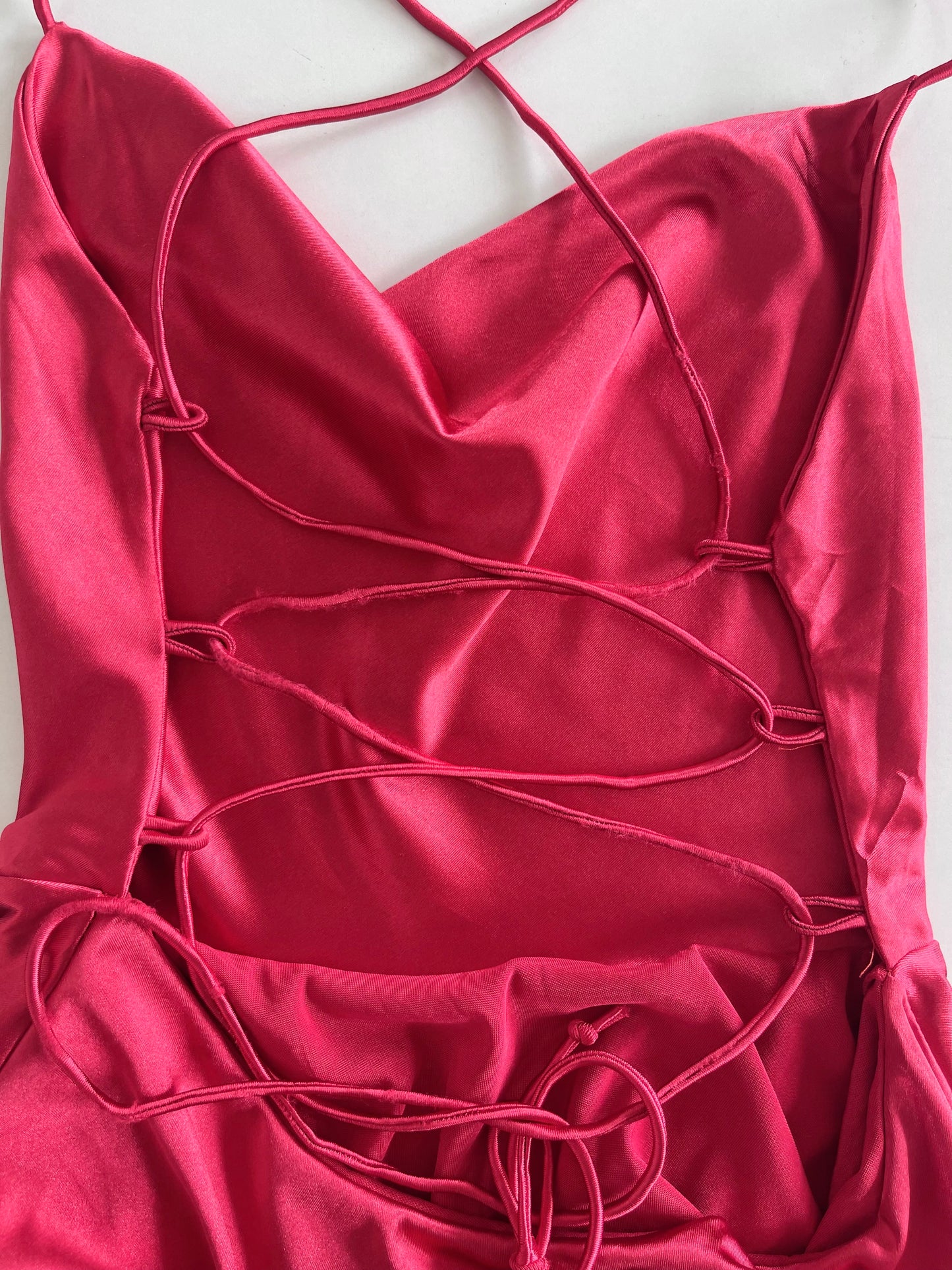 Satin Backless Dress-Bust 32 to 34
