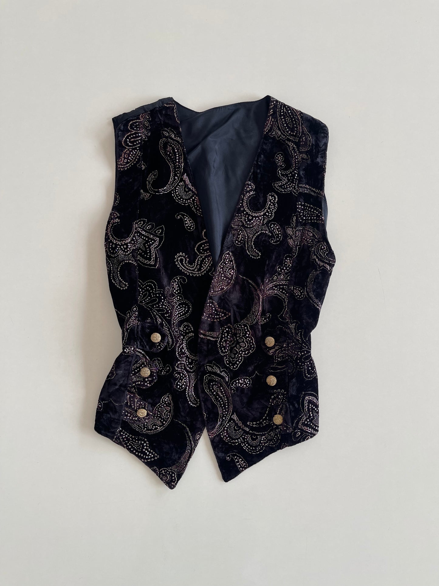 Vintage Embroidered Waistcoat-Bust 44