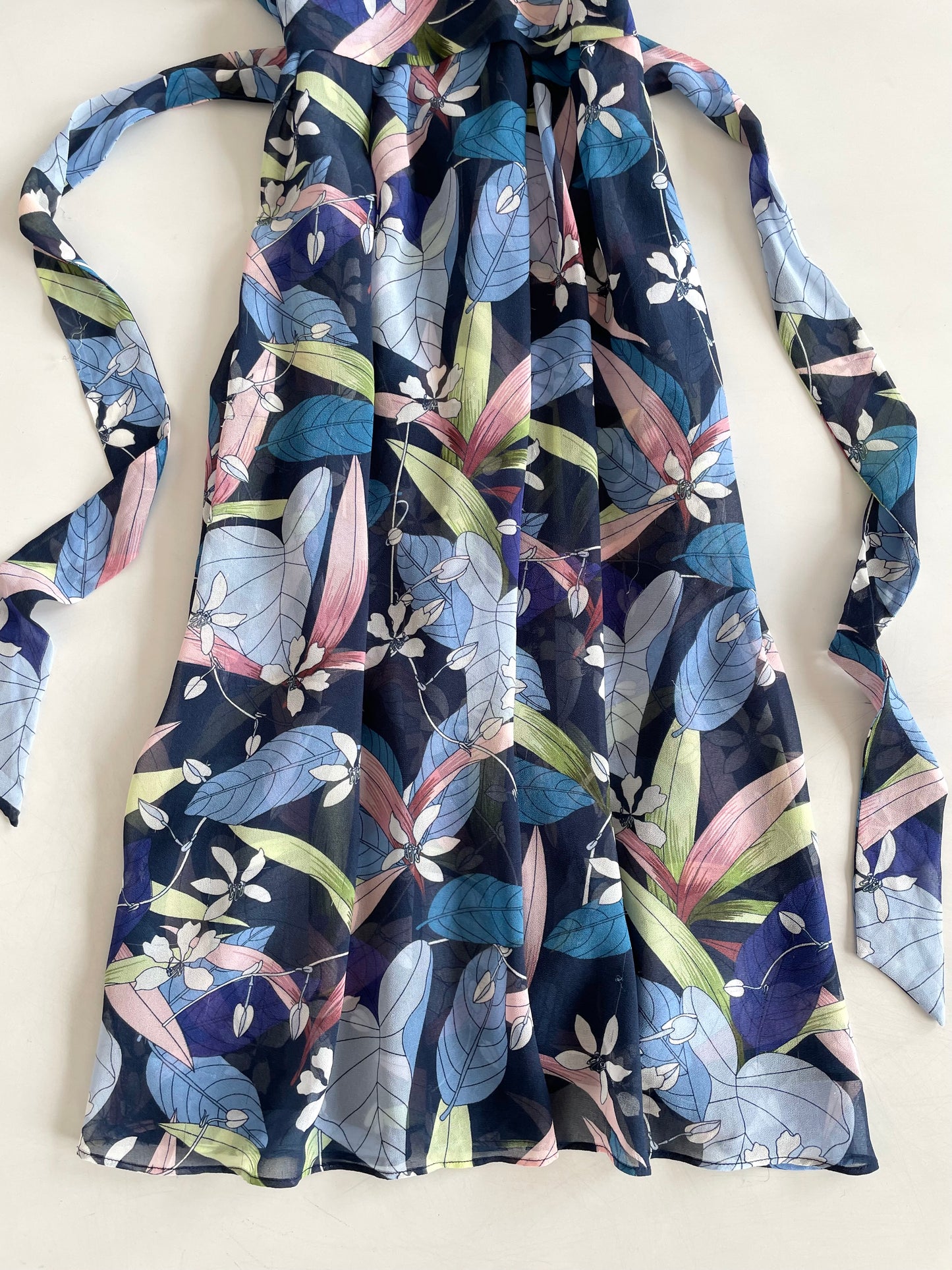 Floral Vintage Sheer Dress-Bust 36