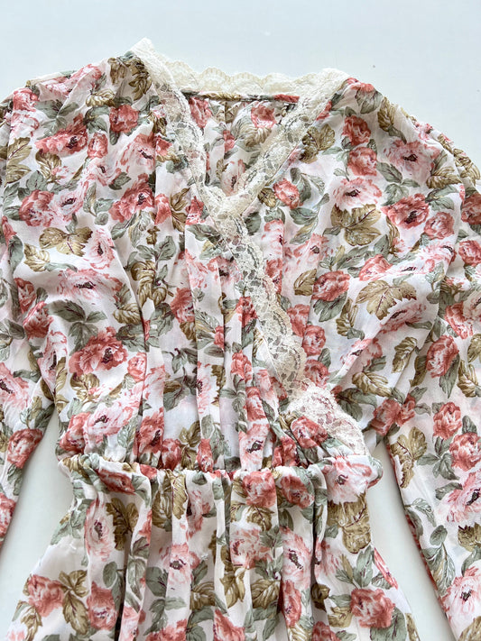Floral Vintage Lace Dress-Bust 42