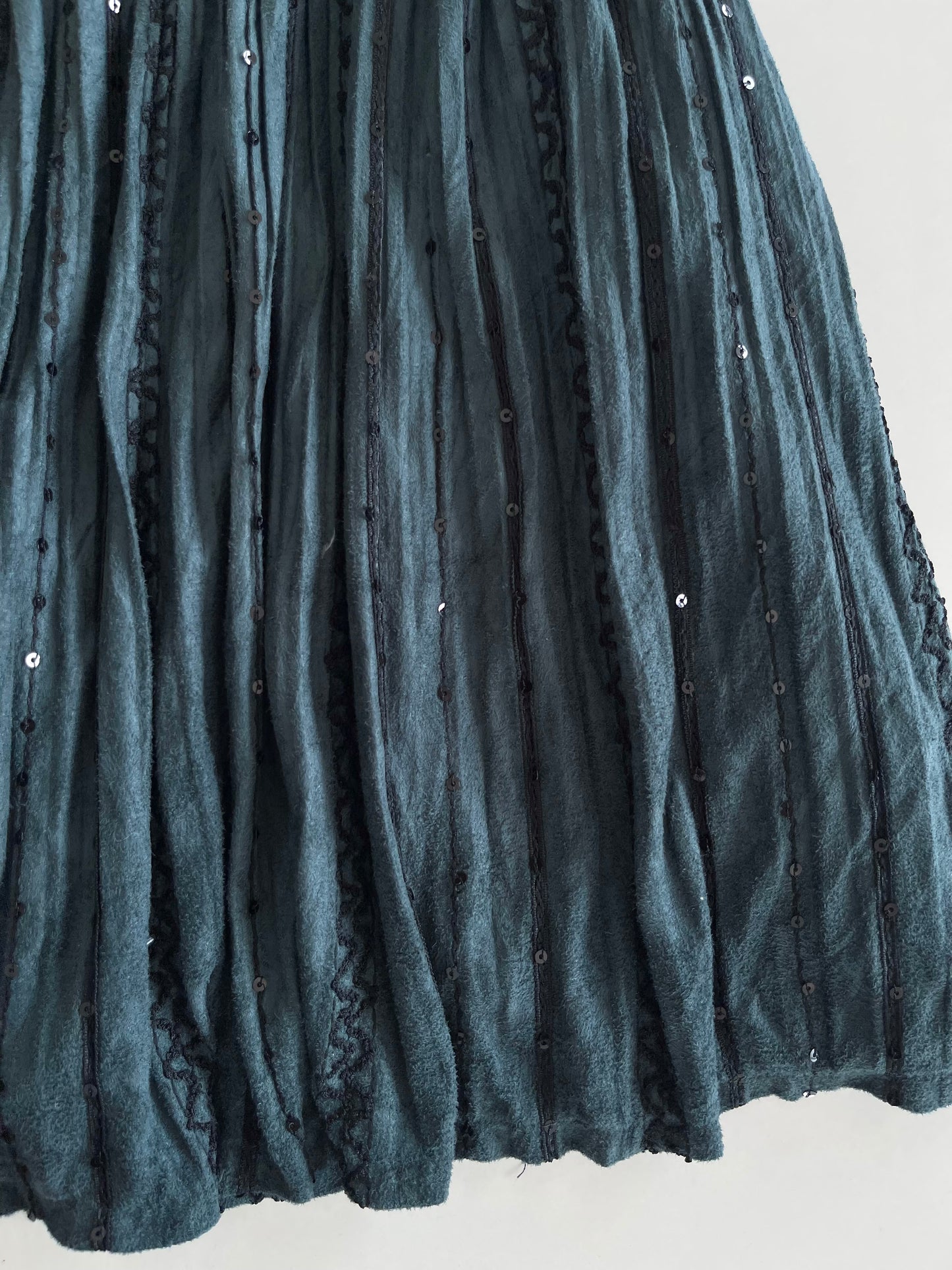 Sequin Suede Skirt-Waist 32