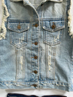 Load image into Gallery viewer, Denim Vest-Bust 30