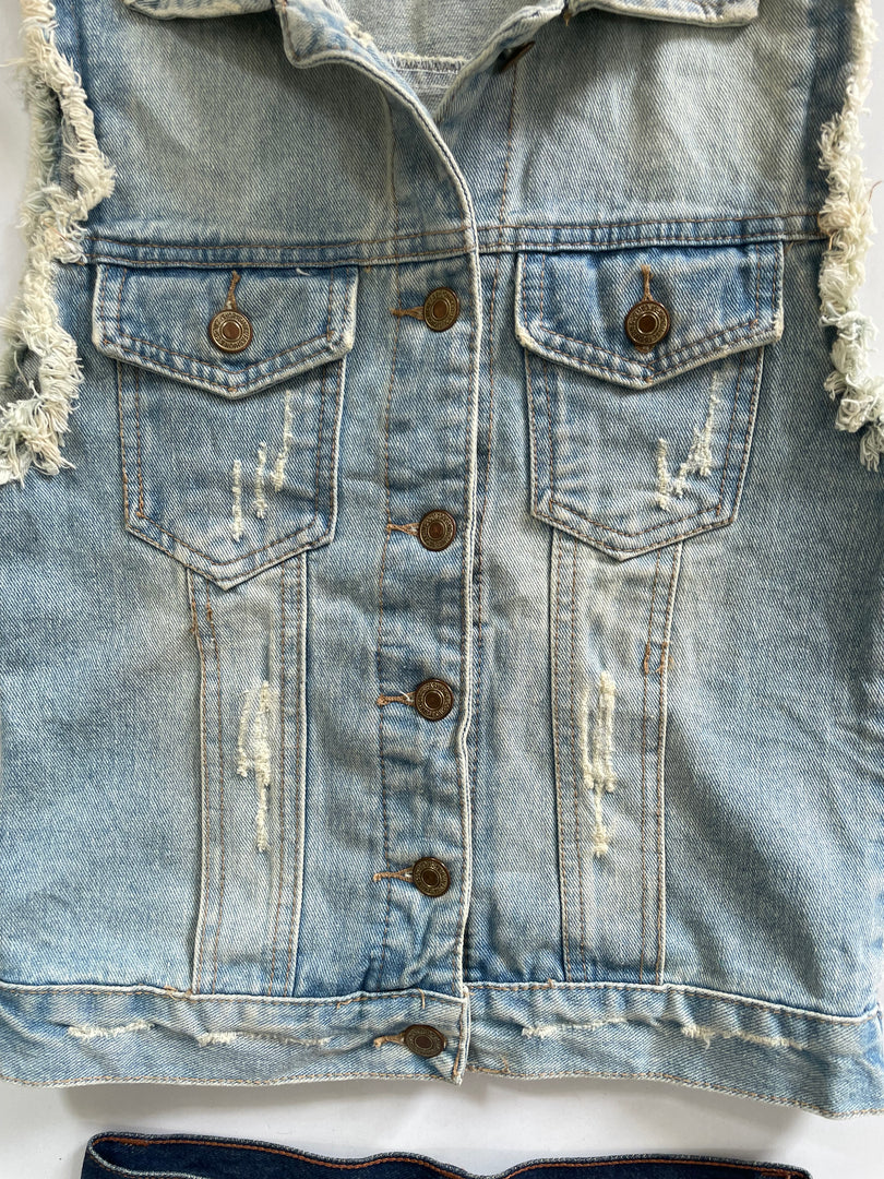 Denim Vest-Bust 30