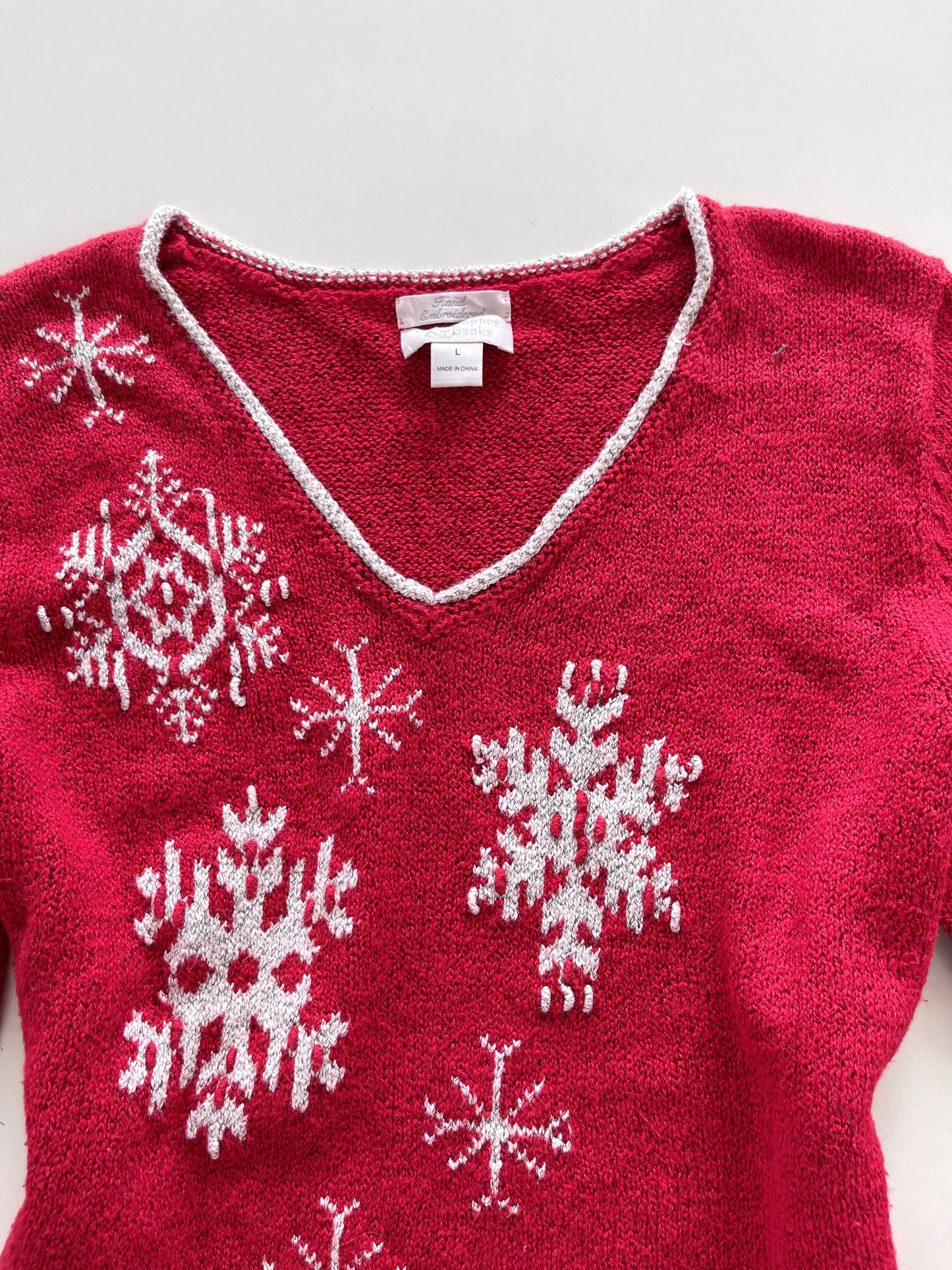 Christopher & Banks Embroidered Sweater-Bust 40