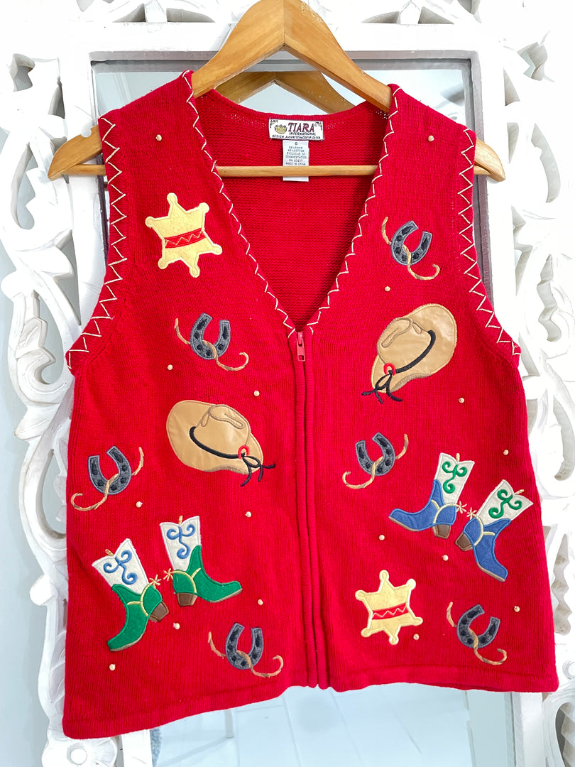 Tiara Christmas Sweater Vest-Bust 36