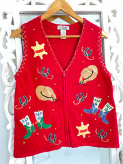 Tiara Christmas Sweater Vest-Bust 36