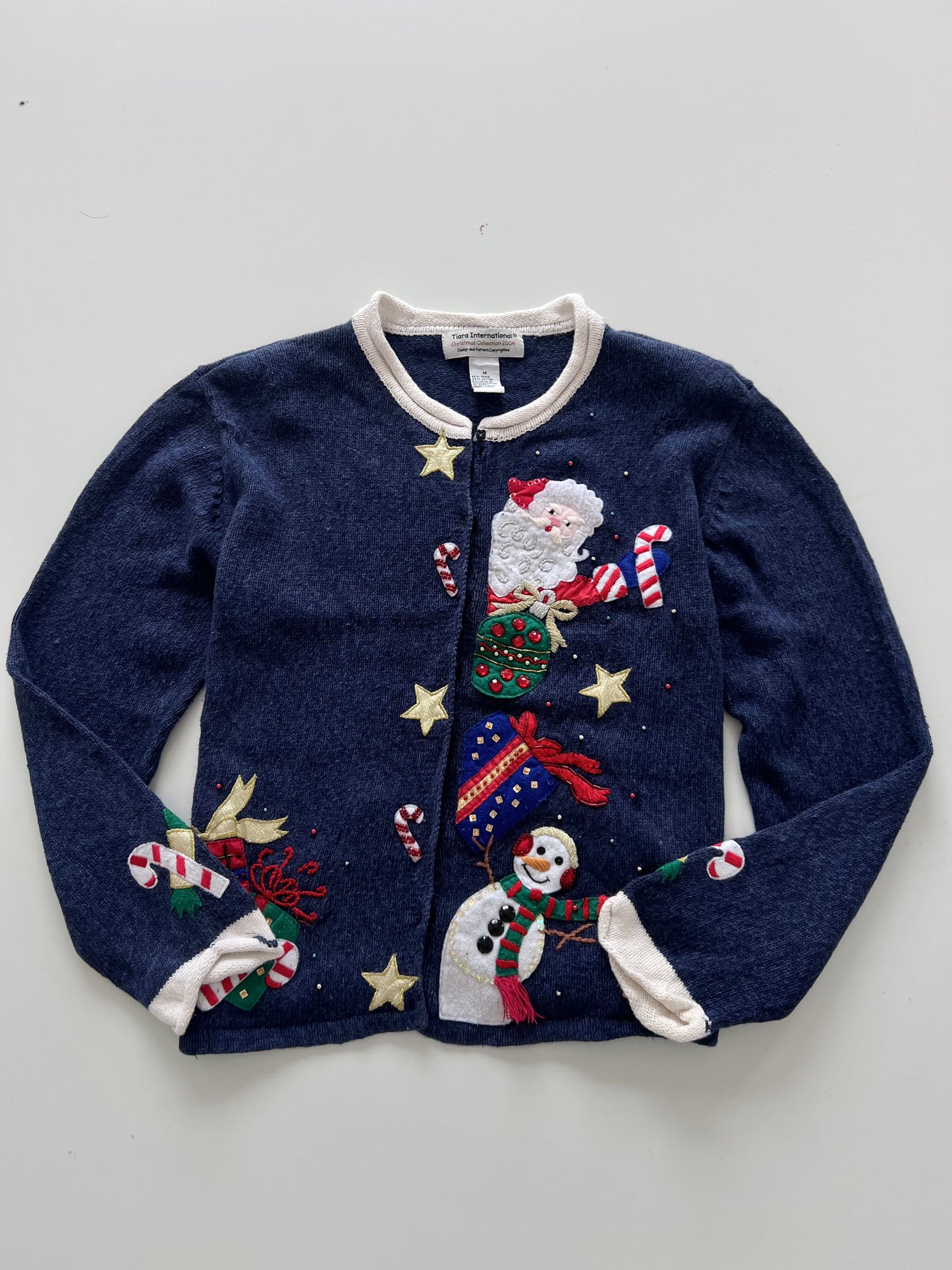 Embroidered Christmas Sweater-Bust