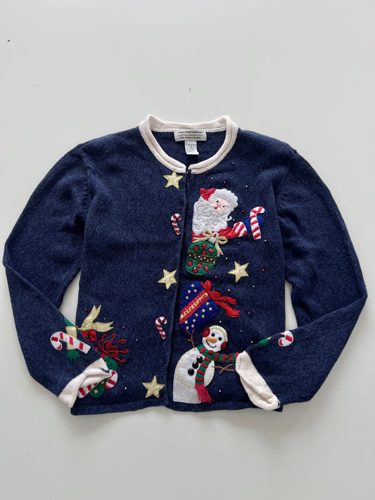 Embroidered Christmas Sweater-Bust