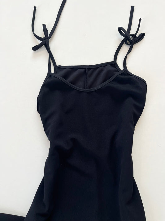 Tie Up Black Dress-Bust 36