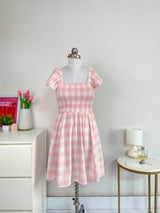 Powder Pink Plaid Smocked Dress (Brand New)