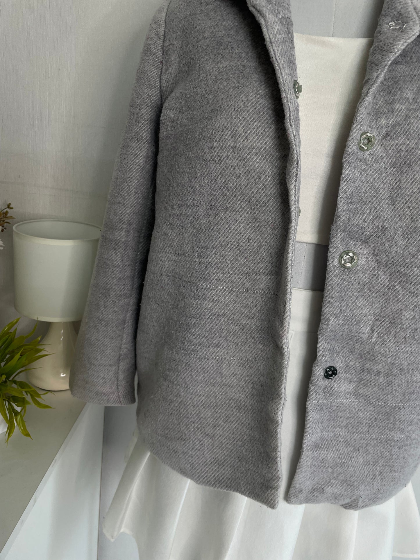 GRAY TWEED BLAZER - BUST 36