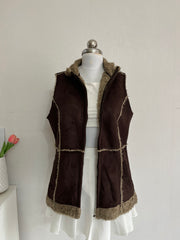 JEEP FUR LINED SUEDE JACKET - BUST 40