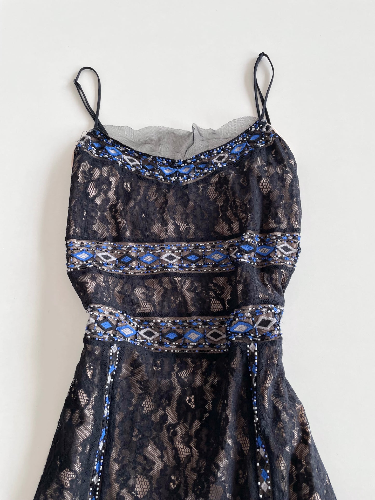 Guess Vintage Embroidered Dress-Bust 36