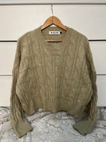 Load image into Gallery viewer, Cable Knit Chunky Soft Sweater-Bust 46
