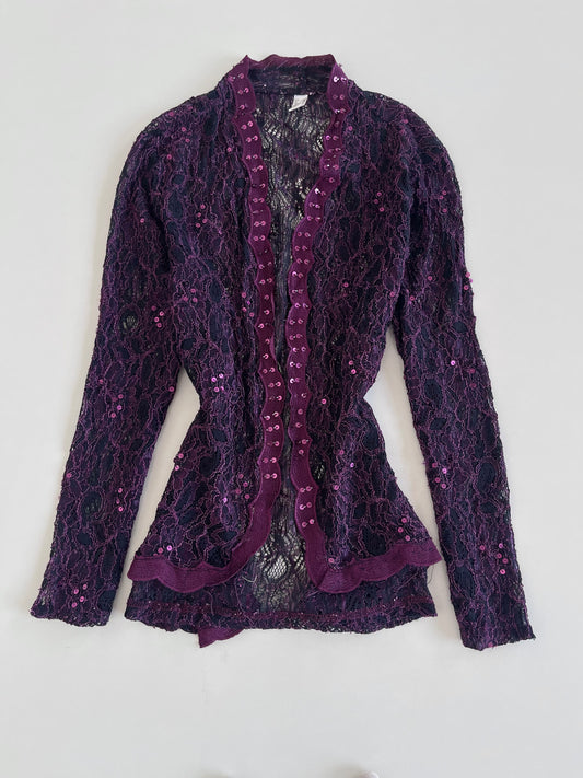 Vintage Sequin Sheer Shrug-Bust 38