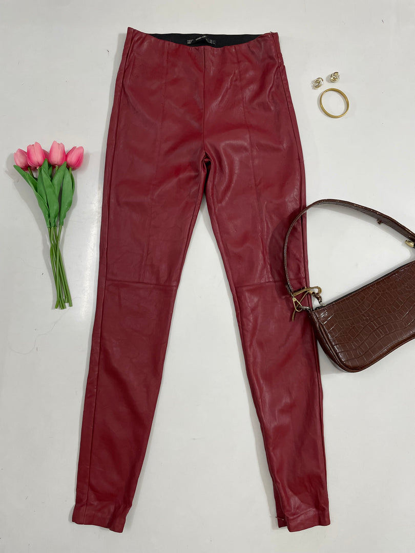 Zara Faux Leather Pants - Waist 26