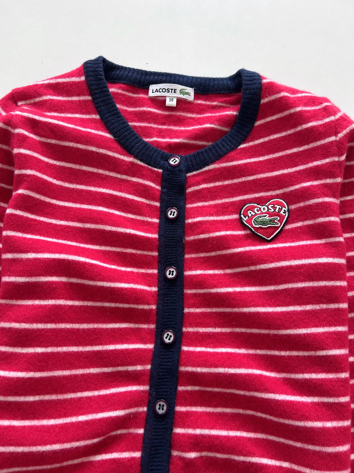 Lacoste 100% Wool Vintage Cardigan-Bust 32
