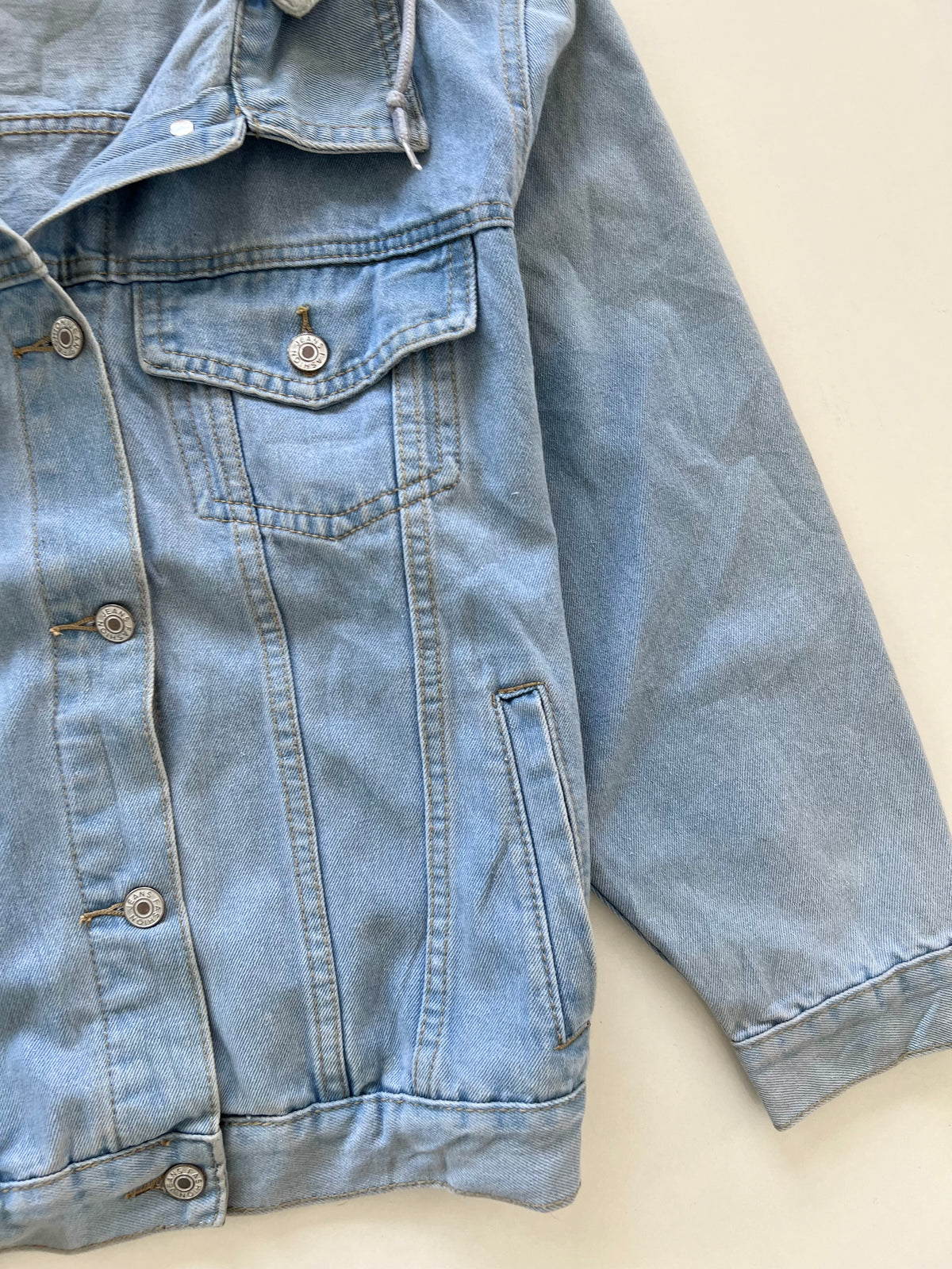 Hooded Denim Jacket-Bust 46