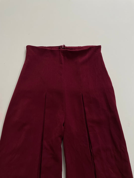 MAROON SLITS PANTS - WAIST 28