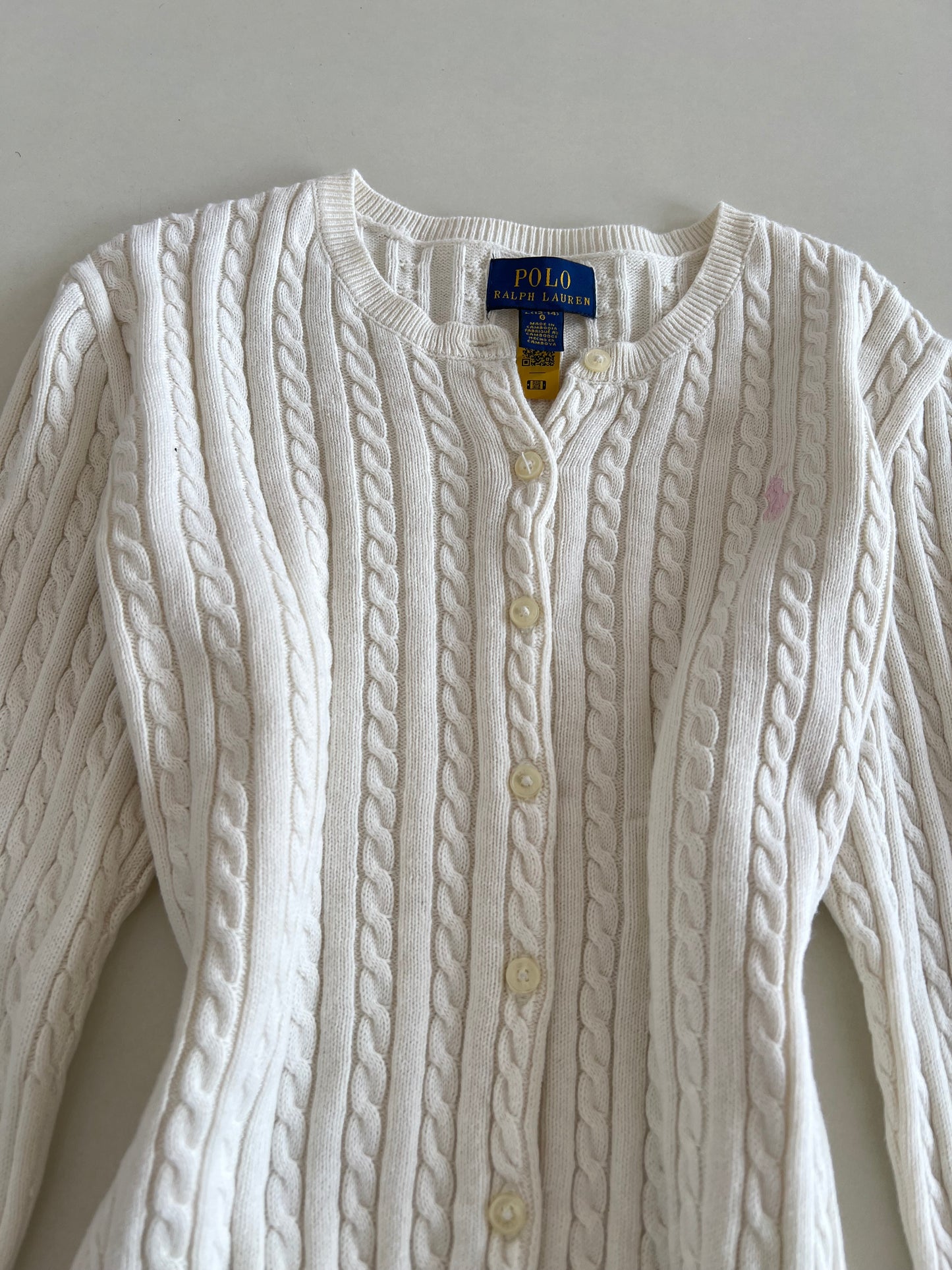 Ralph Lauren 100% Cotton Vintage Cardigan-Bust 38