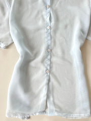 Powder Blue Sheer Shirt-Bust 46