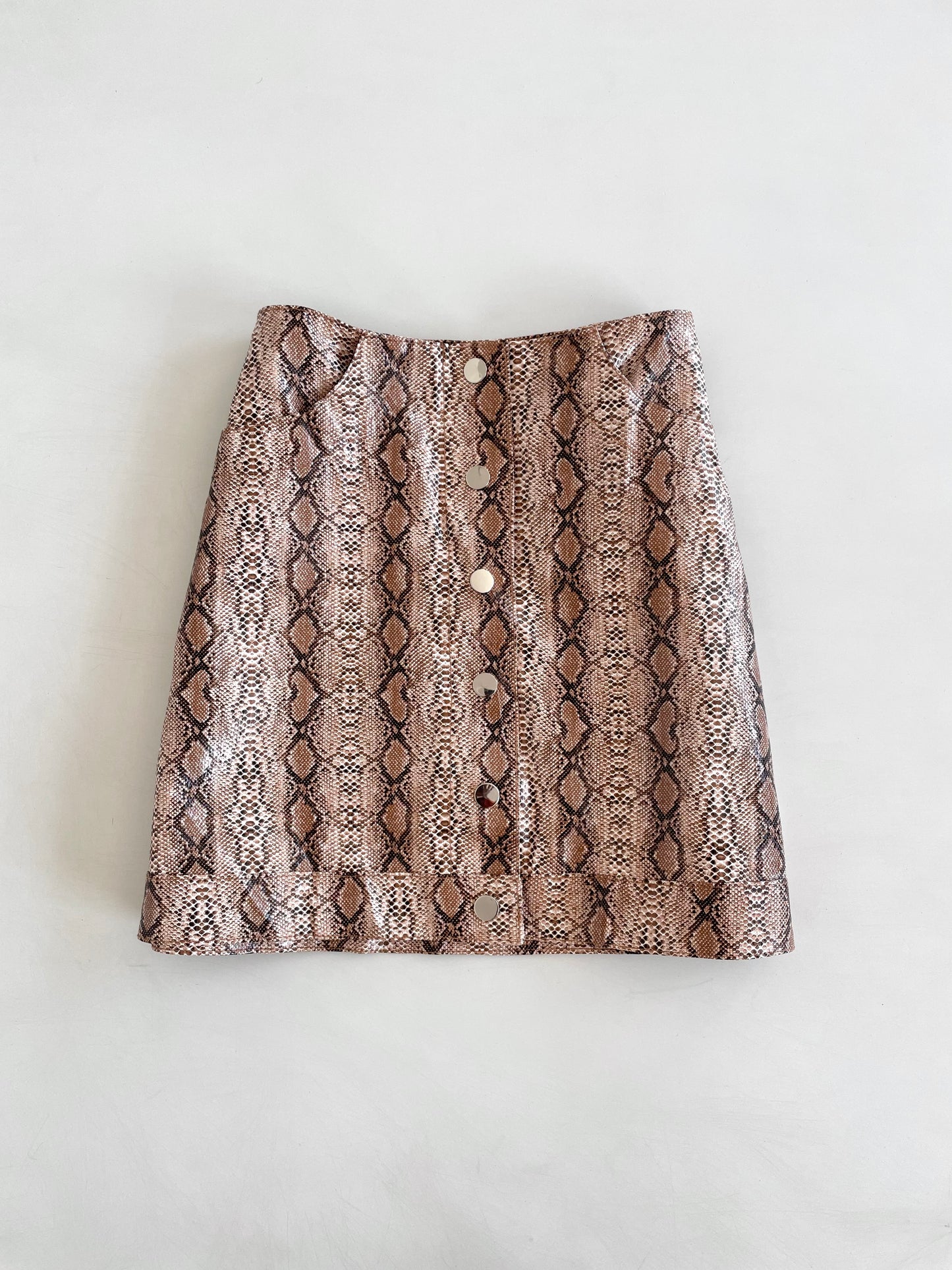 Topshop Faux Leather Skirt-Waist 26