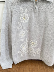 Alfred Dunner Embroidered Vintage Sweater-Bust 38