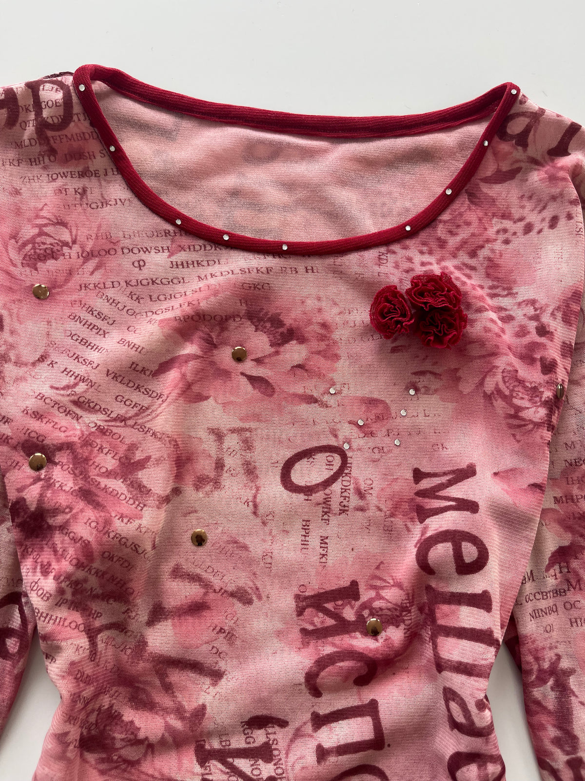 Y2k Pink Top-Bust 44 to 46