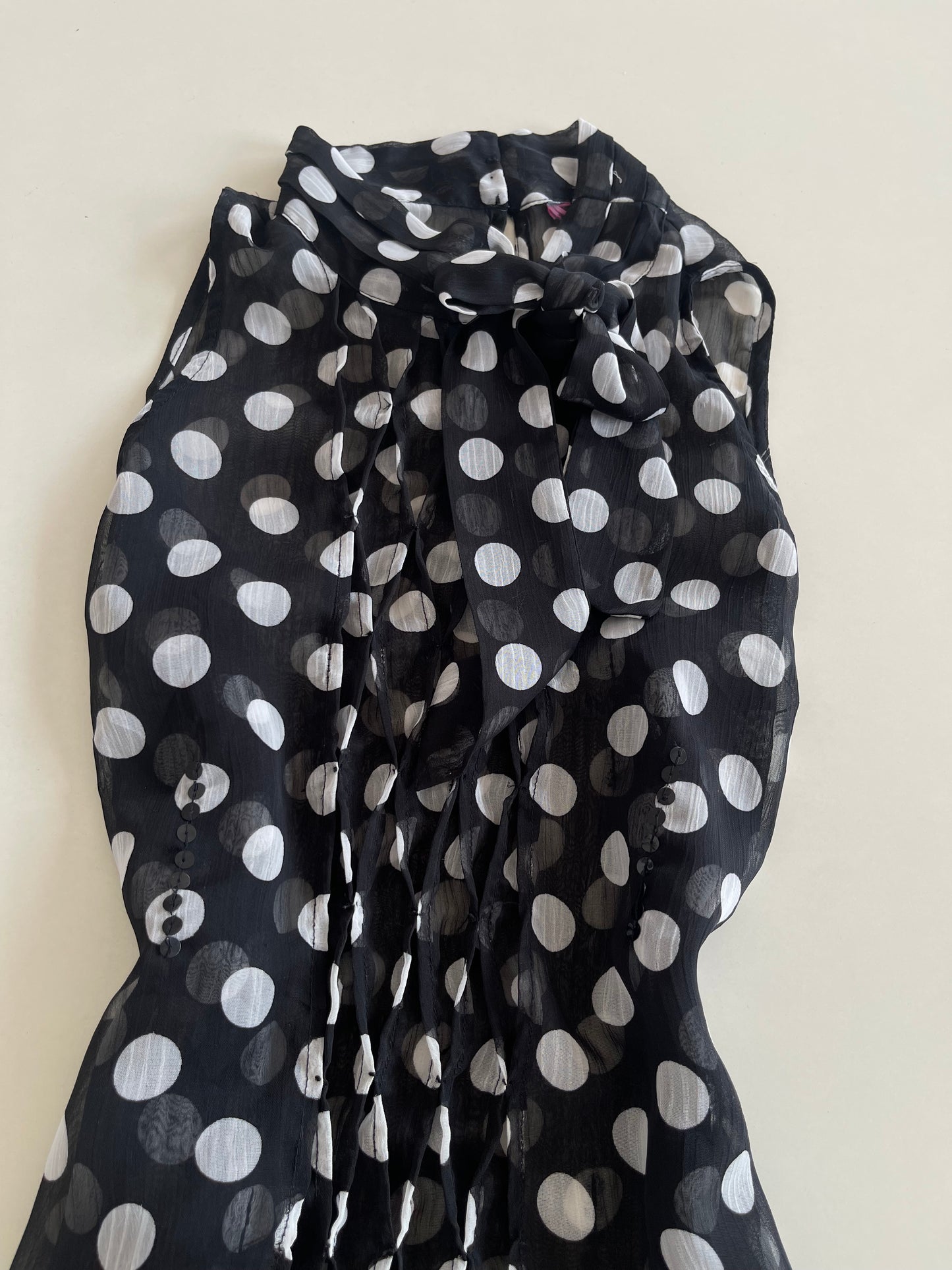 Polka Dot Sheer Top-Bust 34