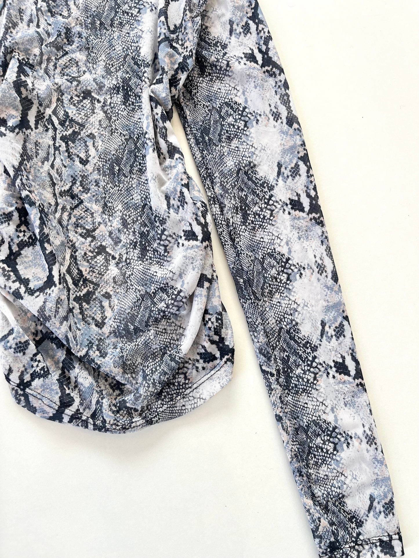 Snakeskin Sheer Top-Bust 26 to 30