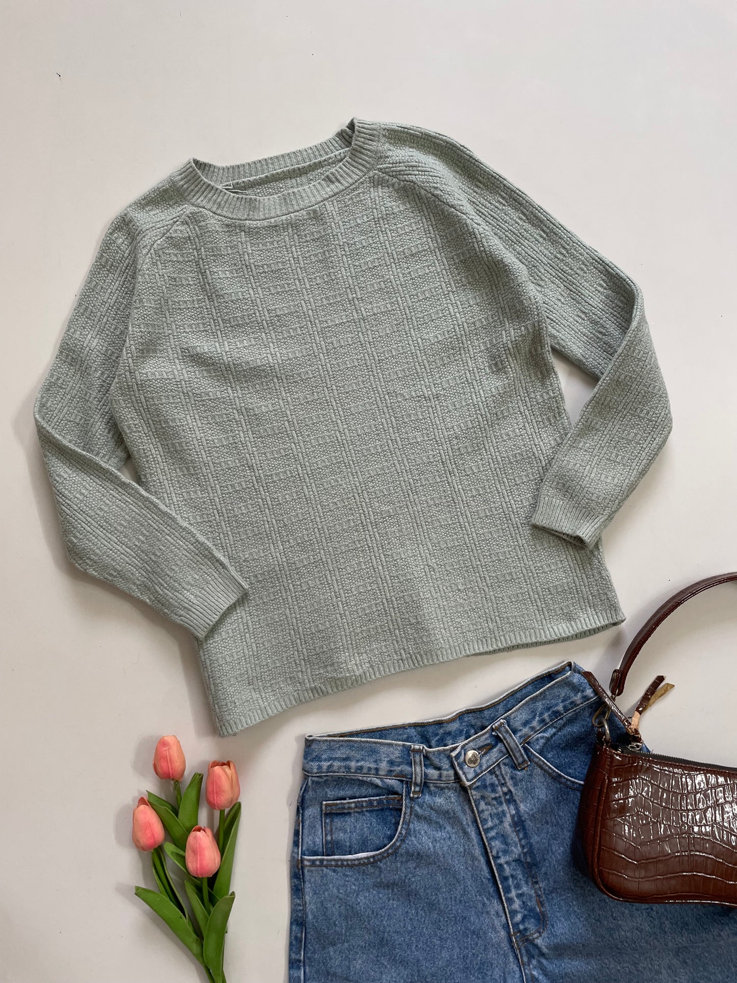 Mint Green Soft Sweater-Bust 30 to 34