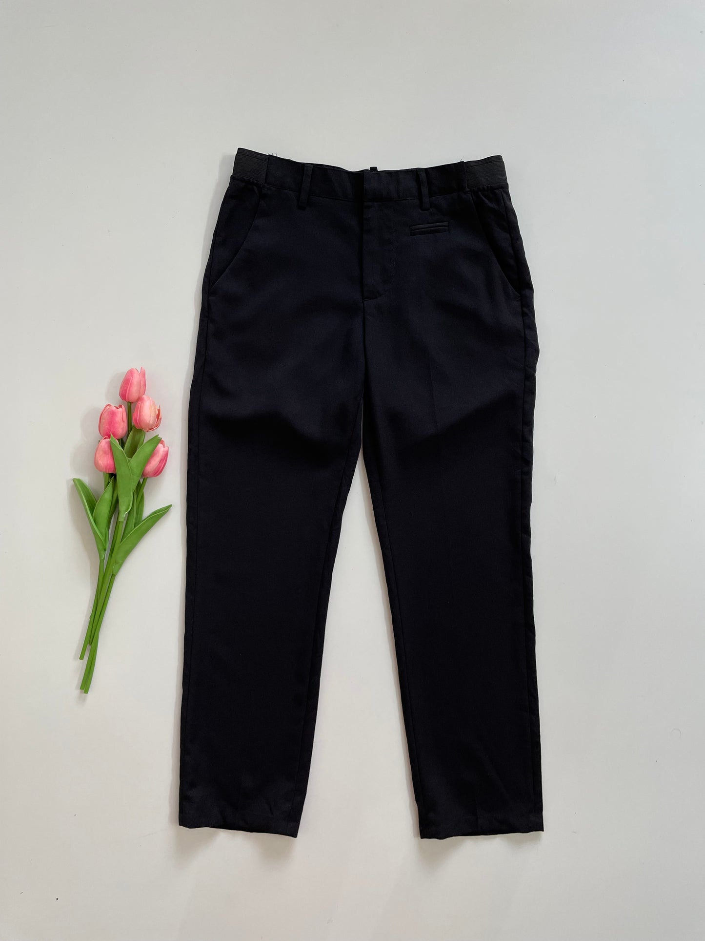 SOLID BLACK PANTS - WAIST 30