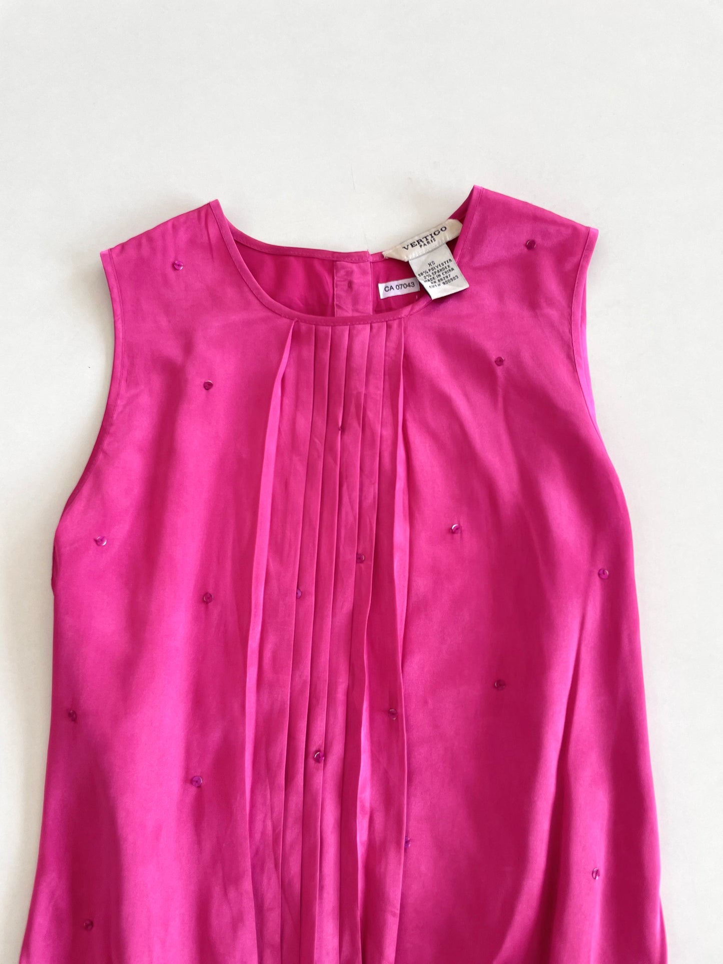 Vertigo Satin Sequin Top-Bust 34