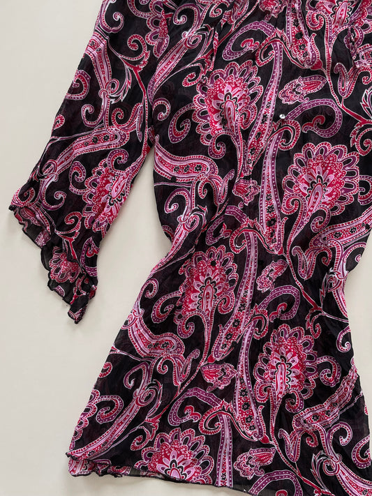 Paisley Vintage Sheer Top-Bust 38