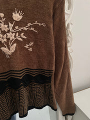 Embroidered Sweater-Bust 34