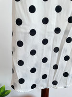 Load image into Gallery viewer, Polka Dot White Skirt-Waist 30 to 32