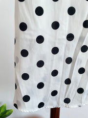 Polka Dot White Skirt-Waist 30 to 32