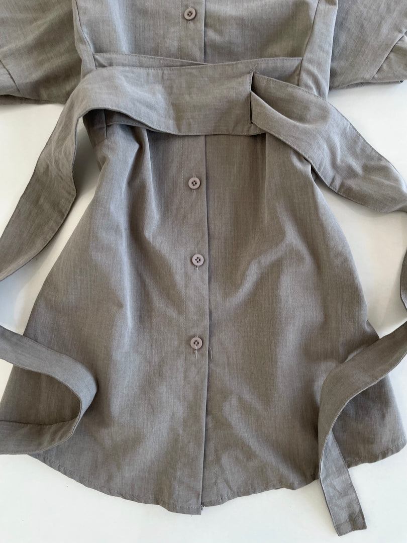 Belted Grey Top-Bust 40