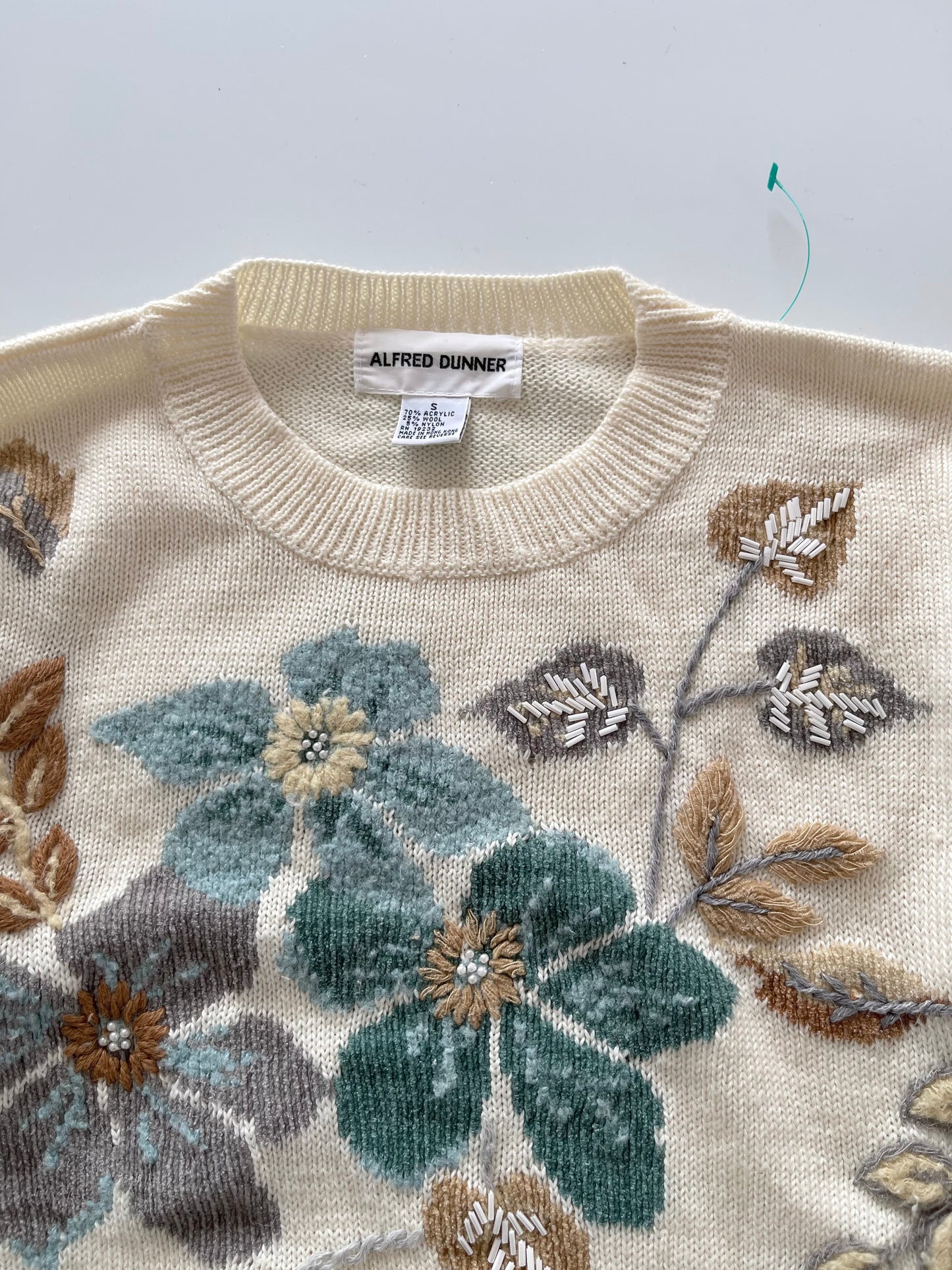 Alfred Dunner Embroidered Sweater-Bust 42