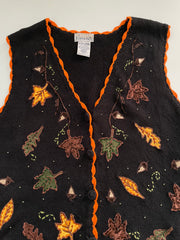 Embroidered Sweater Vest-Bust 44