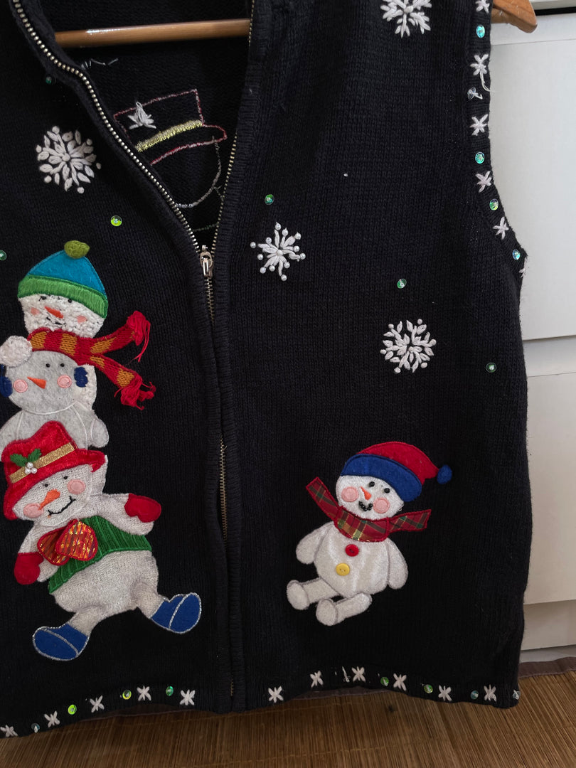 Mercer Street Embroidered Christmas Sweater-Bust 36
