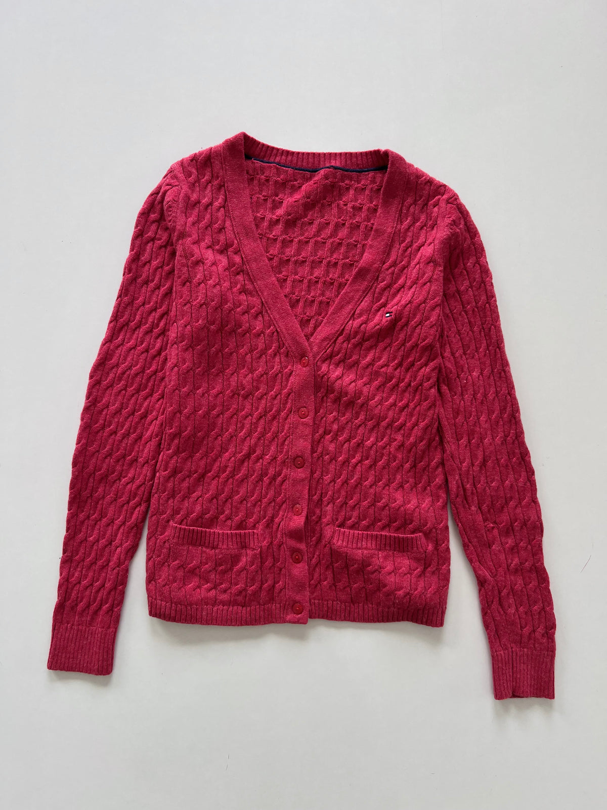 Tommy Hilfiger 54%Wool 46%Cotton Vintage Cardigan -Bust 34