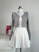 Load image into Gallery viewer, SOFT GREY LACE SHRUG - BUST 32 TO 34
