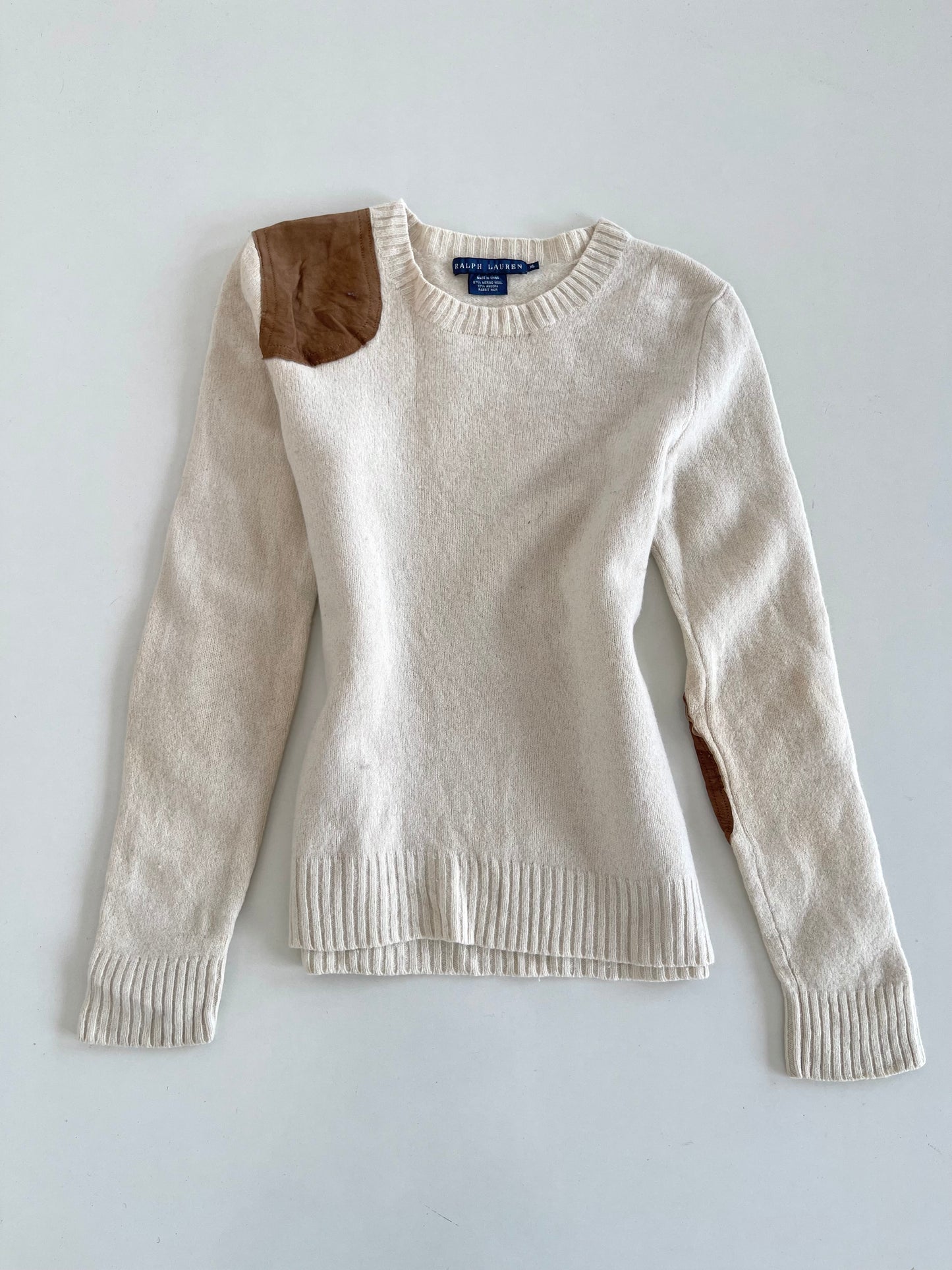 Ralph Lauren 87%Merino Wool 13%Angora Rabbit Hair Vintage Sweater-Bust 34 to 36