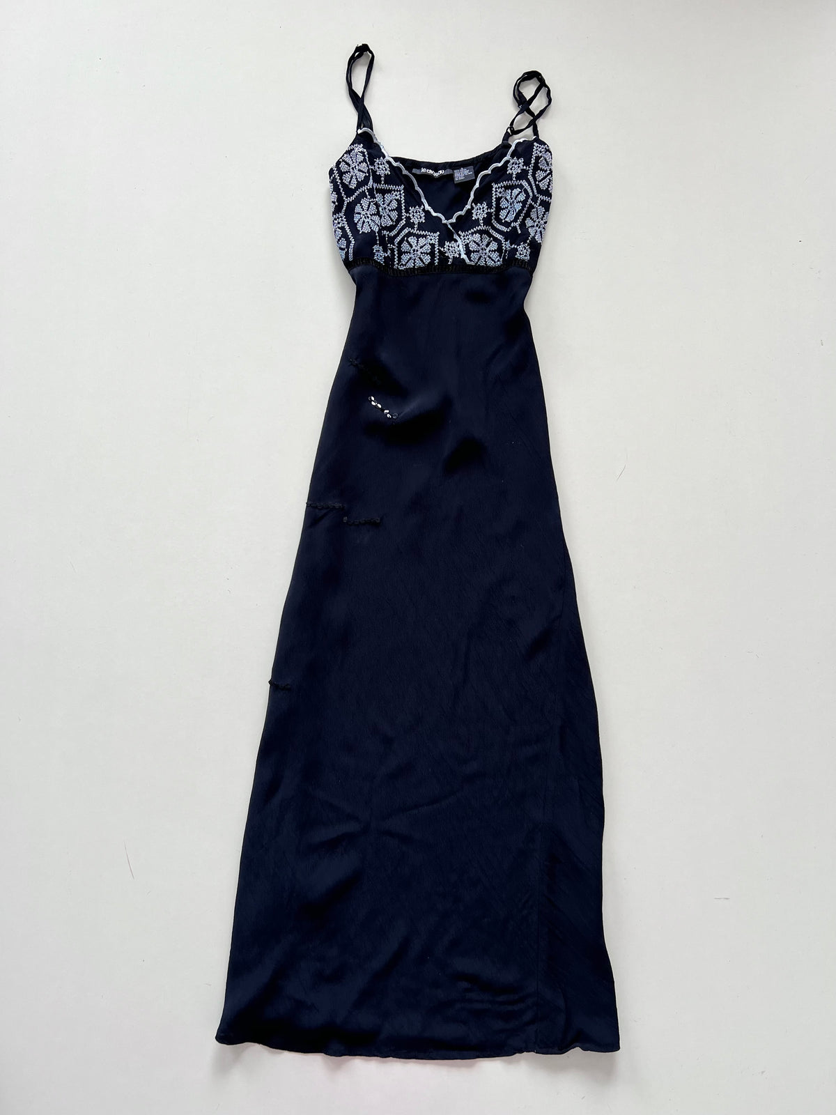 Le Chateau Sheer Slip Embroidered Dress-Bust 34