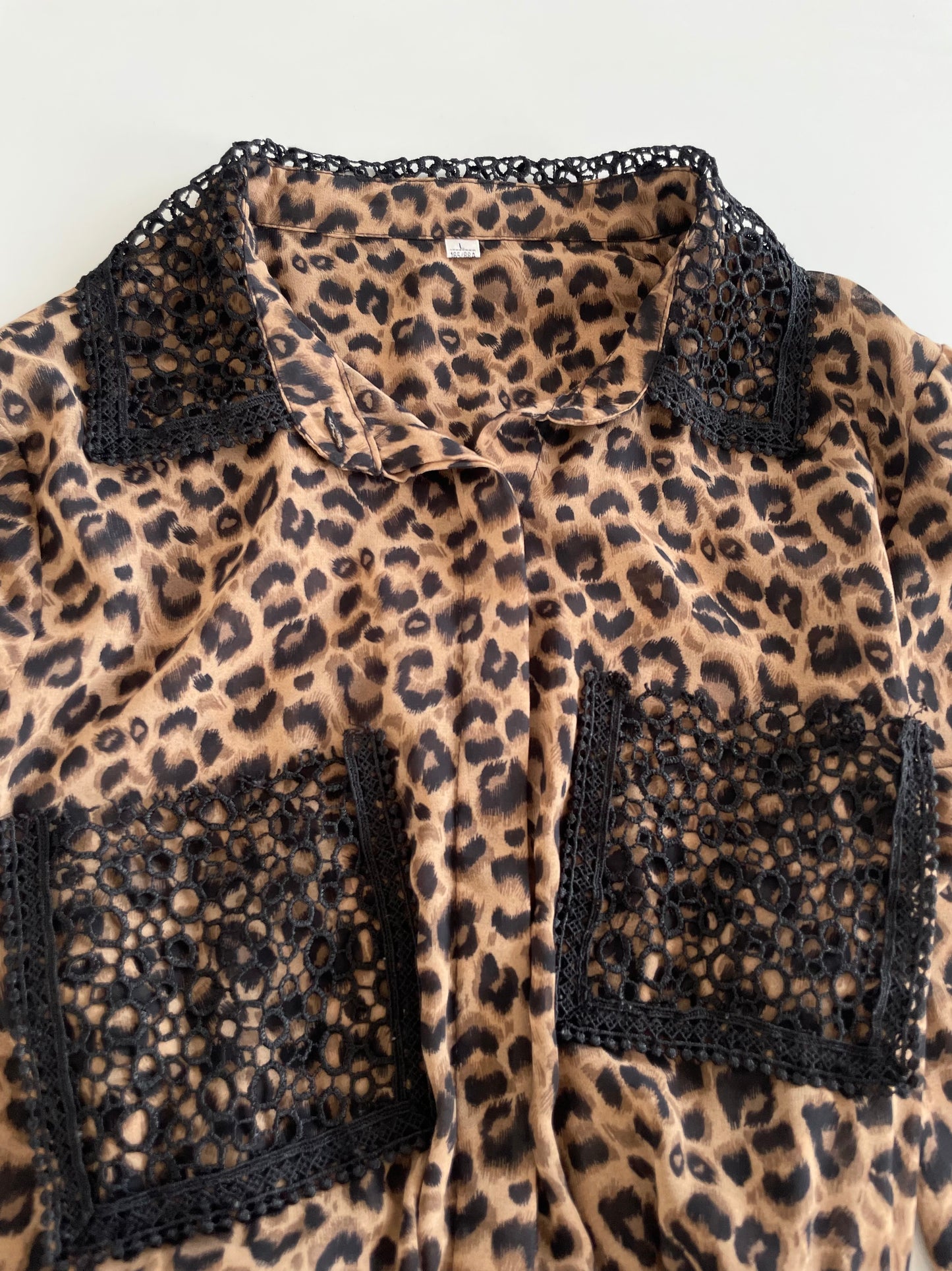 Animal Print Pleated Dress-Bust 36