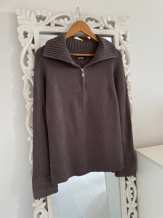 Korean Olive Chunky Soft Sweater-Chest 40